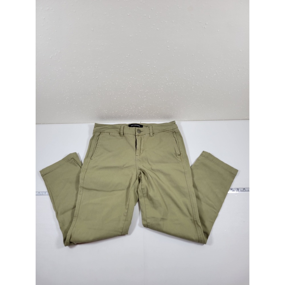 Liverpool Trousers Womens 4/27 Mermaid Green Excellent Straight Leg Chino Pants